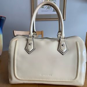 CLASSY 😉 Cromia Cream Beige Neutral Leather Speedy Bag Purse Made In Italy 🇮🇹